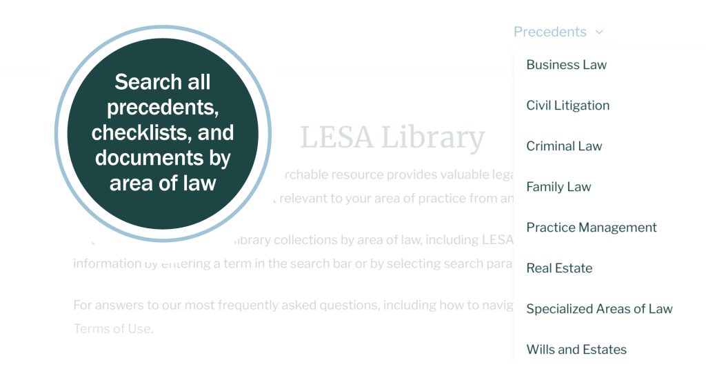 Precedent Bank on the LESA Library